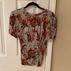 Gorgeous print on free people M top